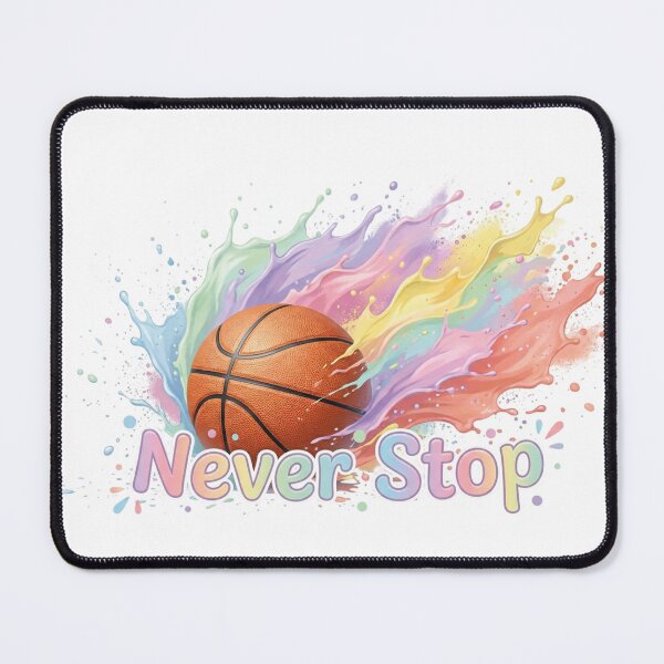 Item preview, Never Stop Basketball Watercolor Splash Art designed and sold by BareCanvass.