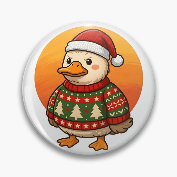 Item preview, Adorable goose wearing a sunset-style Christmas sweater designed and sold by LuloCreative.