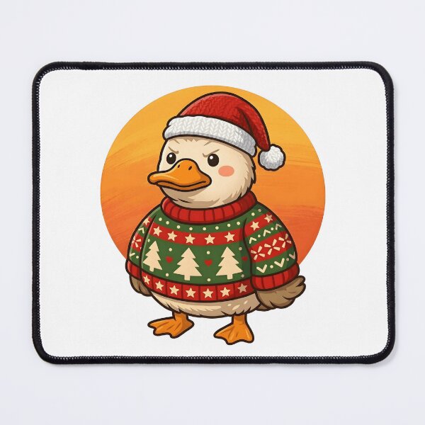 Item preview, Adorable goose wearing a sunset-style Christmas sweater designed and sold by LuloCreative.