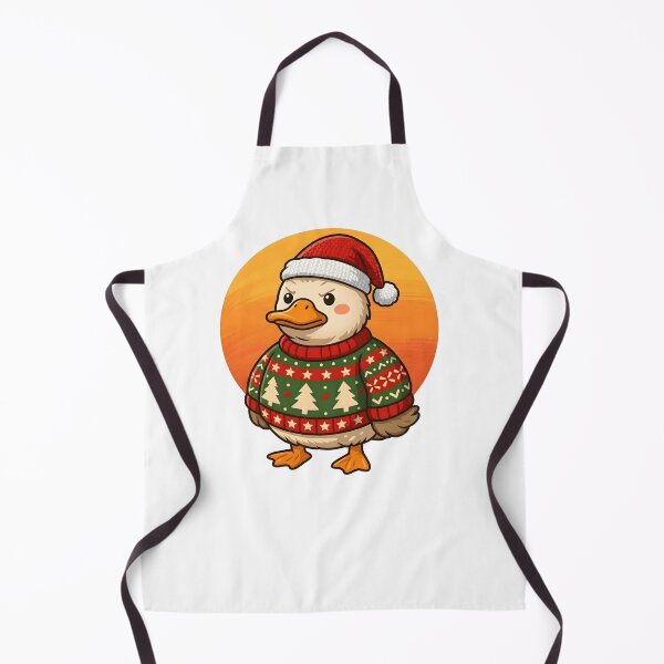Item preview, Adorable goose wearing a sunset-style Christmas sweater designed and sold by LuloCreative.