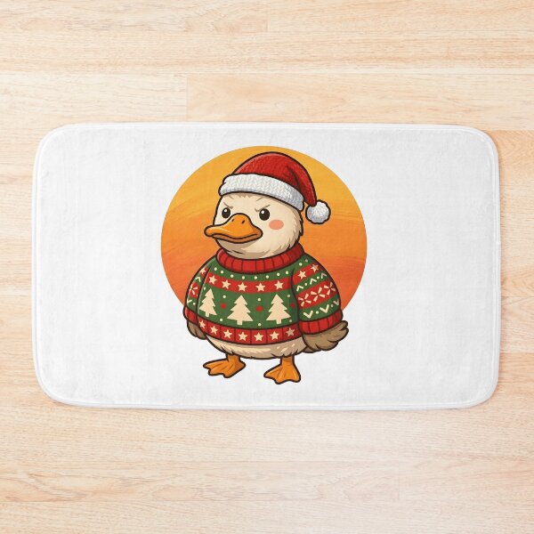 Item preview, Adorable goose wearing a sunset-style Christmas sweater designed and sold by LuloCreative.