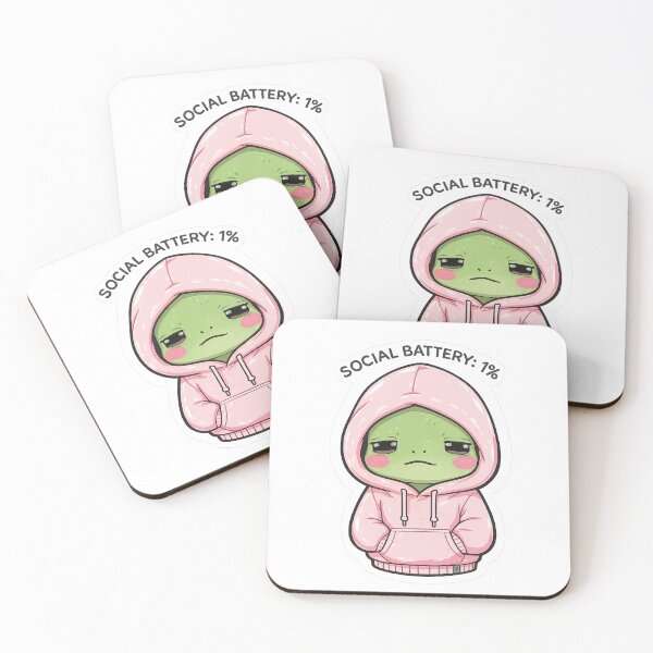 Item preview, Social Battery 1% Hoodie Frog Shirt | Introvert Kawaii Anxiety Design designed and sold by Arties4Bread⭐⭐⭐⭐⭐.