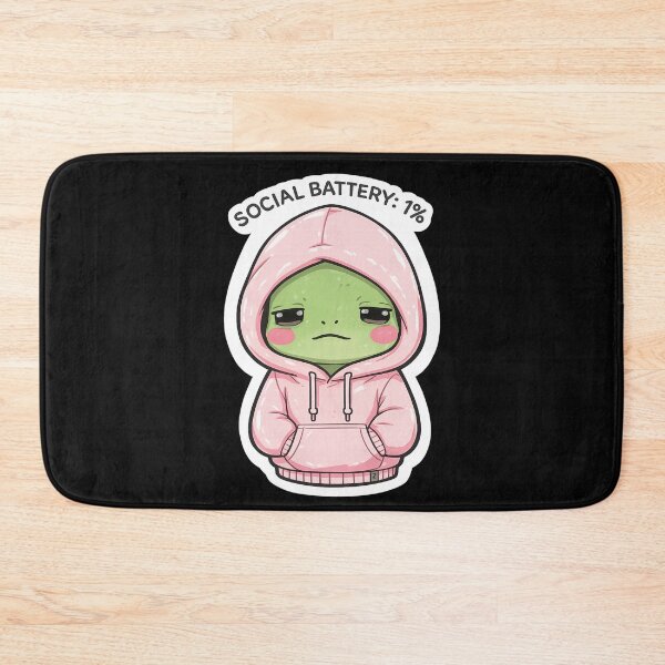 Item preview, Social Battery 1% Hoodie Frog Shirt | Introvert Kawaii Anxiety Design designed and sold by Arties4Bread⭐⭐⭐⭐⭐.