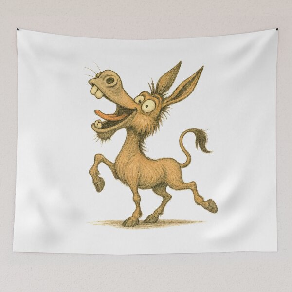 Item preview, Expressive Donkey – Funny Goofy Donkey Art designed and sold by Yomere.
