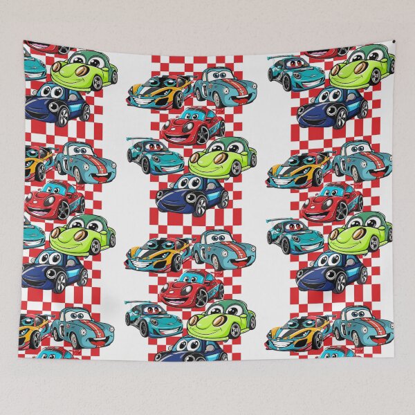 Item preview, Kids Colorful Cartoon Racing Cars Collection designed and sold by Szpaku desart .