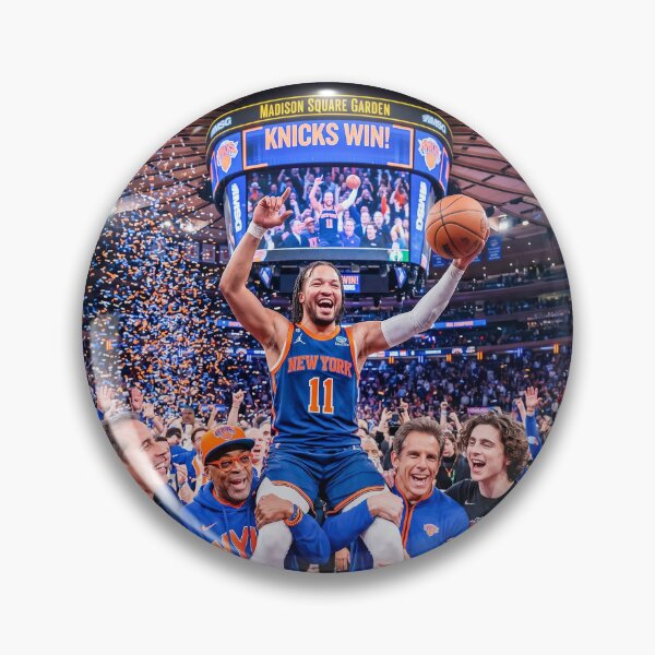 Item preview, NY Knicks Super Fans Hoisting Jalen Brunson NBA Finals designed and sold by Home Decor Art.