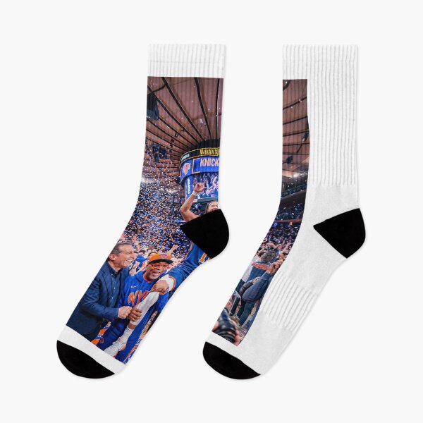 Item preview, NY Knicks Super Fans Hoisting Jalen Brunson NBA Finals designed and sold by Home Decor Art.