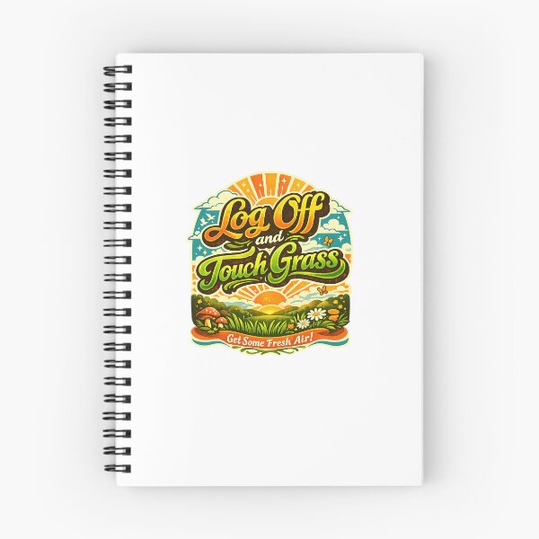 Item preview, Touch Grass – Funny Internet Meme Calligraphy Print, Ironic Wall Art designed and sold by Kemetic Studio.