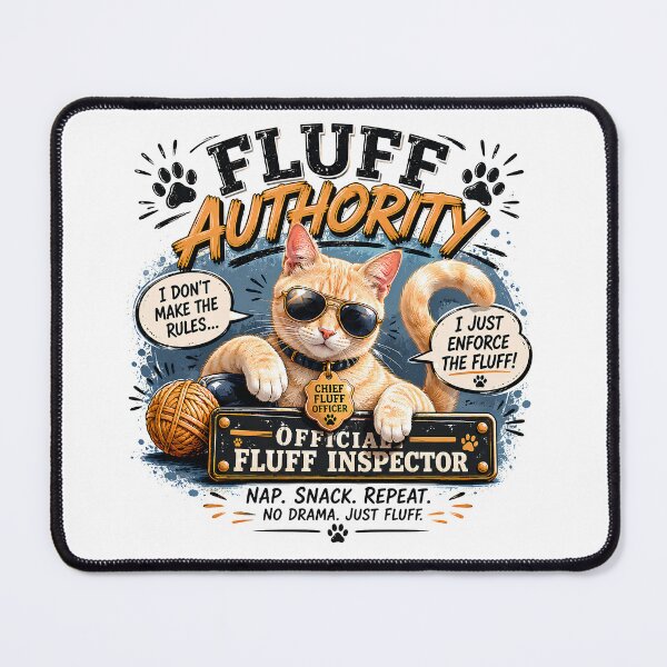 Item preview, Fluff Authority Cat Shirt | Chief Fluff Officer Funny Cat Lover Design | Official Fluff Inspector Cute Kitty Humor designed and sold by Backyard Patrol Cat.