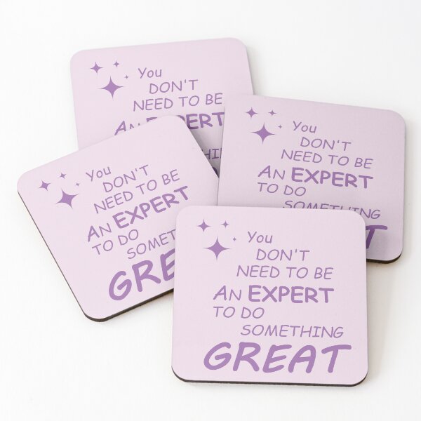 Item preview, You Don't Need To Be An Expert Typography - Purple Inspirational Quote designed and sold by BareCanvass.