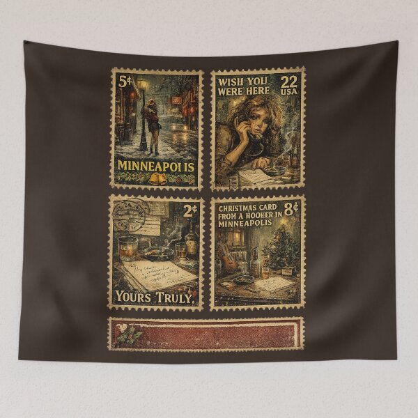 Item preview, Lost Christmas Postcards Vintage Stamp Set designed and sold by Nathan28ings.