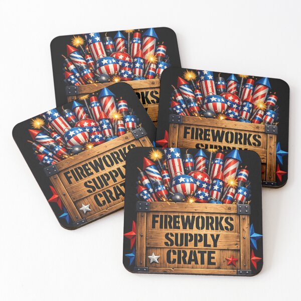 Item preview, Fireworks Supply Crate 4th of July Gift designed and sold by XYZ Studio.