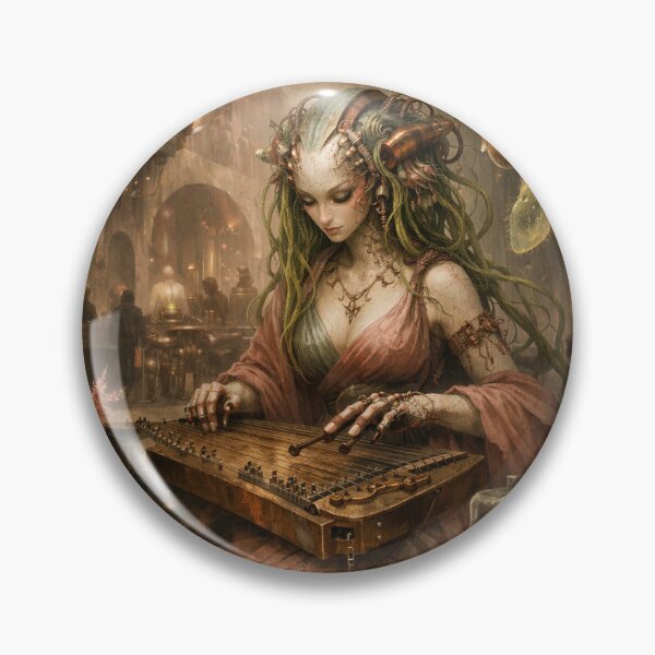 Item preview, Lady Alien with Dulcimer designed and sold by CuriousEcho.