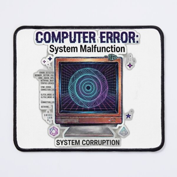 Item preview, Cyberpunk Computer Error System Malfunction Glitch Art designed and sold by Fatomfatom.