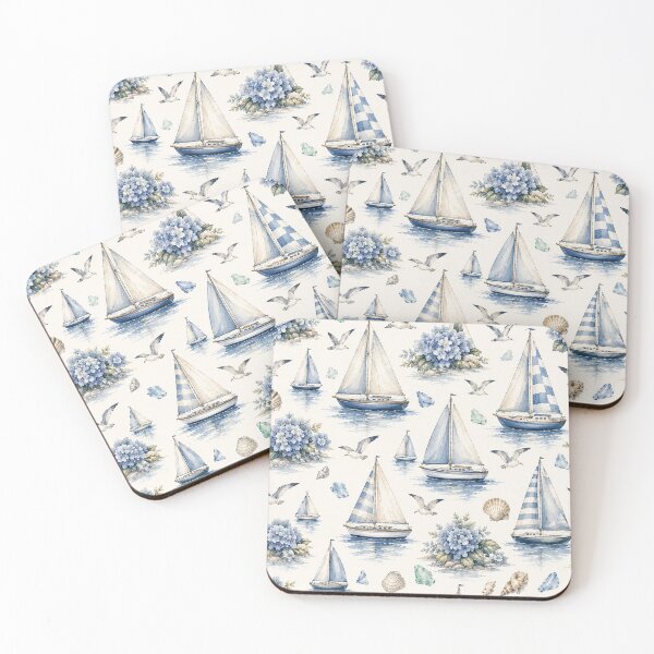 Item preview, Sailboats and seagulls designed and sold by House and Home.