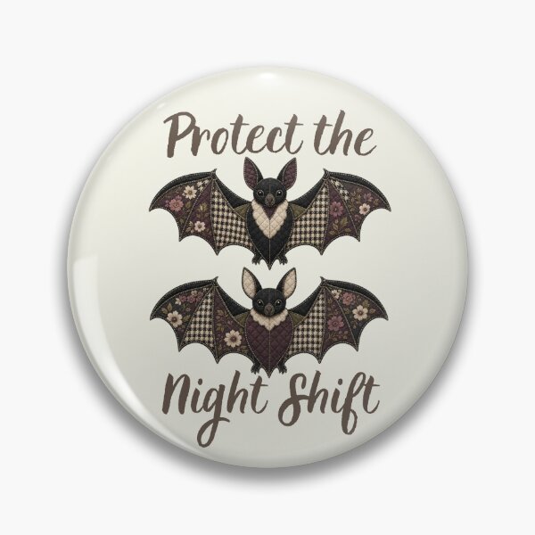 Item preview, Bats Halloween Protect The Night Nocturnal Shift Cottagecore  designed and sold by SunfullyYours.