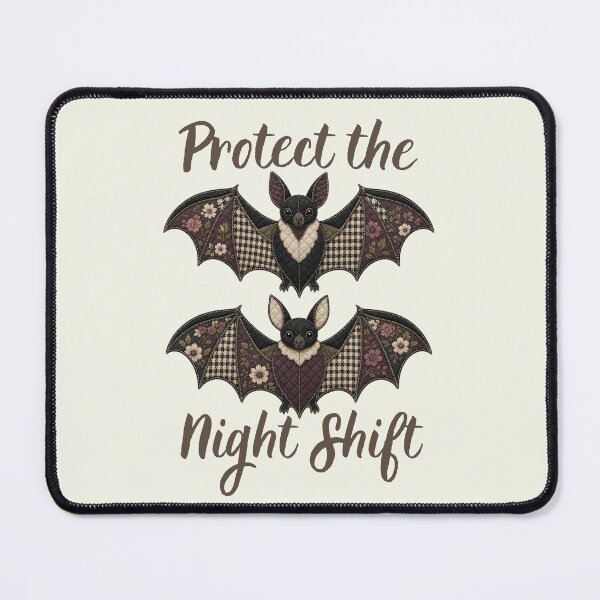 Item preview, Bats Halloween Protect The Night Nocturnal Shift Cottagecore designed and sold by SunfullyYours.