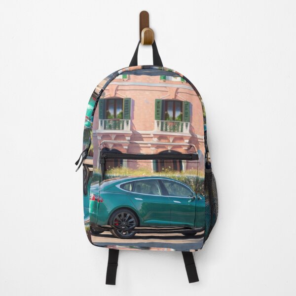 Item preview, Emerald Green Tesla Model S Italian Luxury Villa Art designed and sold by UmSkelig834.