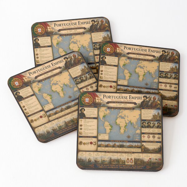 Item preview, The Portuguese Empire Poster | Historical Map of the Age of Discovery | Educational Wall Art designed and sold by RockyLambda.