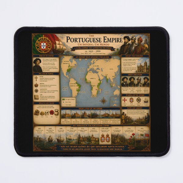 Item preview, The Portuguese Empire Poster | Historical Map of the Age of Discovery | Educational Wall Art designed and sold by RockyLambda.