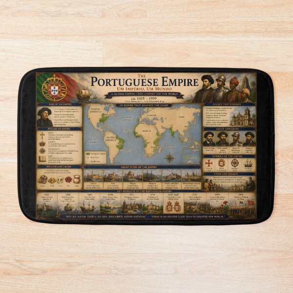 Item preview, The Portuguese Empire Poster | Historical Map of the Age of Discovery | Educational Wall Art designed and sold by RockyLambda.