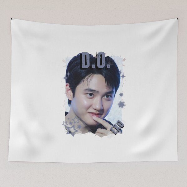 Item preview, EXOO D.O Kpop Solo Artist Black and White Collage Digital Art Portrait designed and sold by AJUNICE STUDIO.