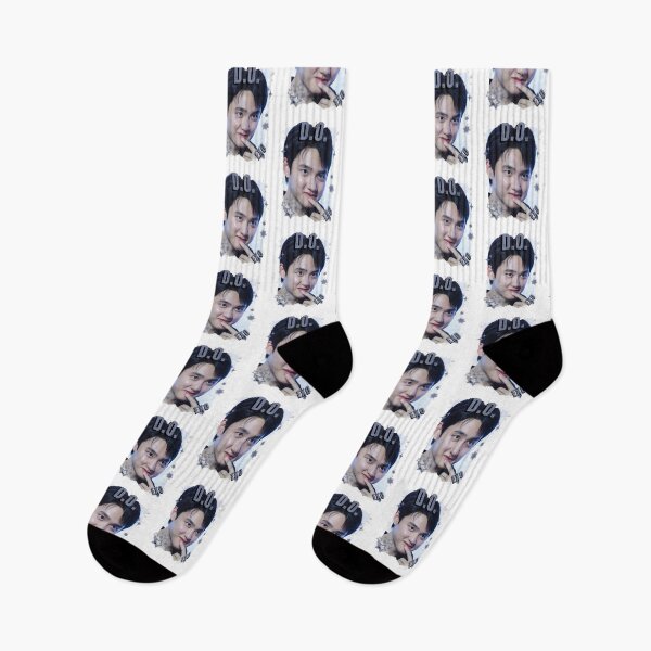Item preview, EXOO D.O Kpop Solo Artist Black and White Collage Digital Art Portrait designed and sold by AJUNICE STUDIO.