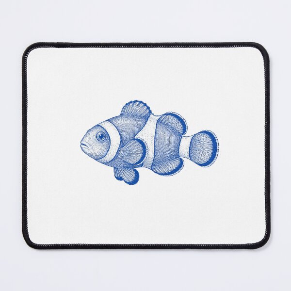 Item preview, Vintage Blue Clownfish Coastal Illustration designed and sold by BrandyandBeyond.