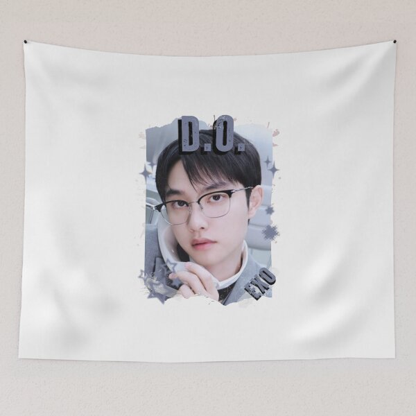 Item preview, EXOO D.O Kpop Solo Artist Black and White Collage Digital Art Portrait designed and sold by AJUNICE STUDIO.