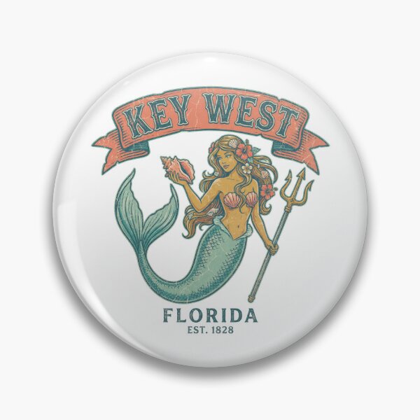 Item preview, Key West Mermaid Florida Keys Trident Conch Shell  designed and sold by Milasneeze.