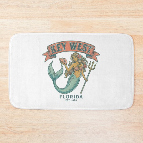Item preview, Key West Mermaid Florida Keys Trident Conch Shell  designed and sold by Milasneeze.