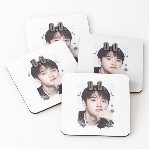 Item preview, EXOO D.O Kpop Solo Artist Black and White Collage Digital Art Portrait designed and sold by AJUNICE STUDIO.