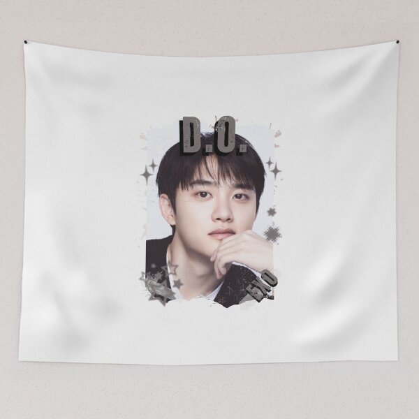 Item preview, EXOO D.O Kpop Solo Artist Black and White Collage Digital Art Portrait designed and sold by AJUNICE STUDIO.