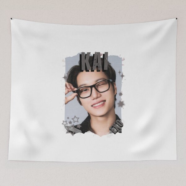Item preview, EXOO Kai Kpop Solo Artist Black and White Collage Digital Art Portrait designed and sold by AJUNICE STUDIO.