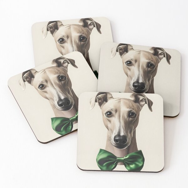 Item preview, Handsome Greyhound with Green Bow Tie designed and sold by MCreations0519.