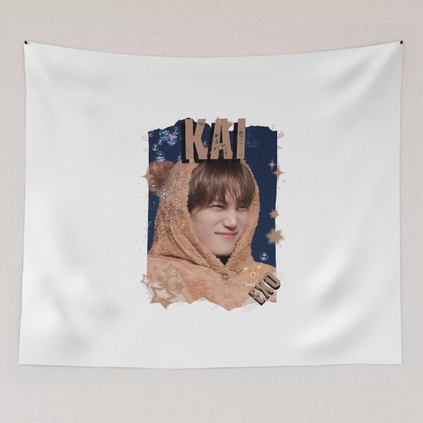 Item preview, EXOO Kai Kpop Solo Artist Black and White Collage Digital Art Portrait designed and sold by AJUNICE STUDIO.
