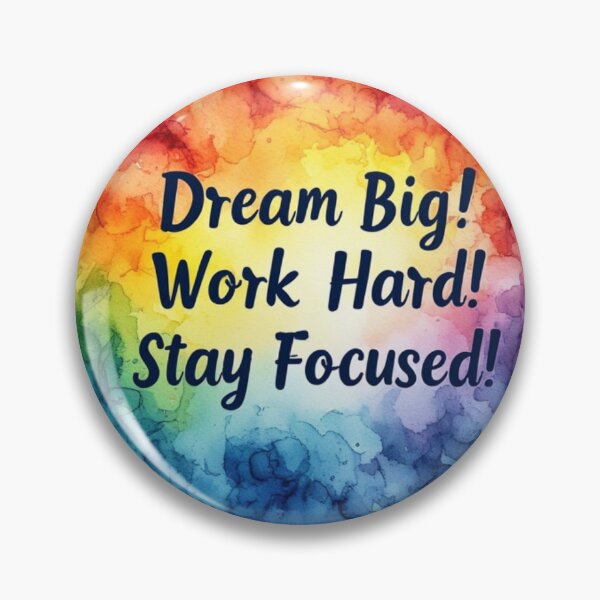 Item preview, Dream Big Work Hard Stay Focused – Rainbow Watercolor Motivational Art designed and sold by Pioneer Spirit Market.