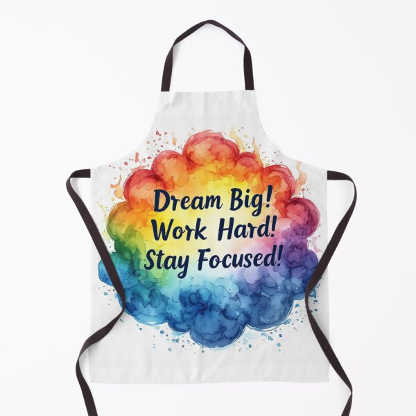 Item preview, Dream Big Work Hard Stay Focused – Rainbow Watercolor Motivational Art designed and sold by Pioneer Spirit Market.