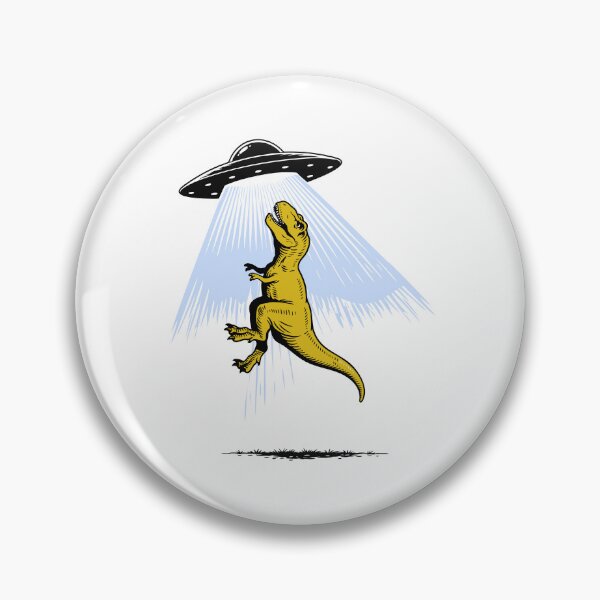 Item preview, Space ship beaming up t-rex designed and sold by Ilze Lucero.