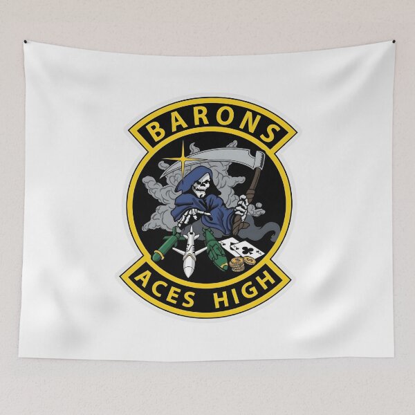 Item preview, USAF 23rd Bomb Squadron "Barons - Aces High" Morale Patch designed and sold by CharlieDesings.