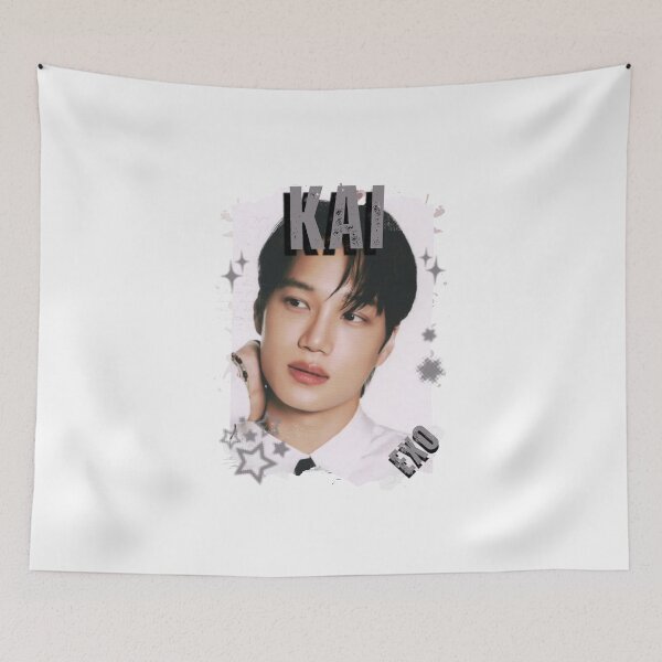 Item preview, EXOO Kai Kpop Solo Artist Black and White Collage Digital Art Portrait designed and sold by AJUNICE STUDIO.