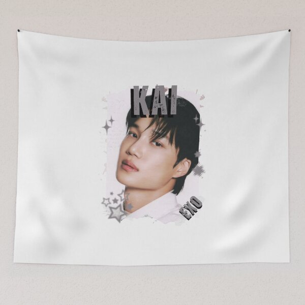 Item preview, EXOO Kai Kpop Solo Artist Black and White Collage Digital Art Portrait designed and sold by AJUNICE STUDIO.