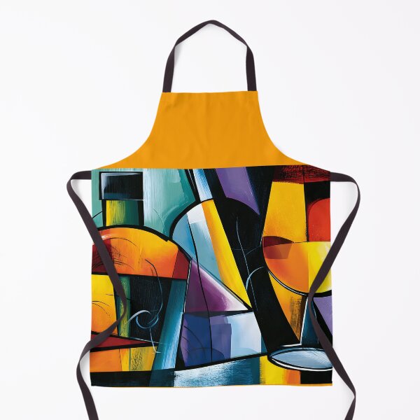 Item preview, Wine Glass in Geometric Harmony - Bold Abstract Shapes and Vibrant Contemporary Color designed and sold by OlfactoART Studio.