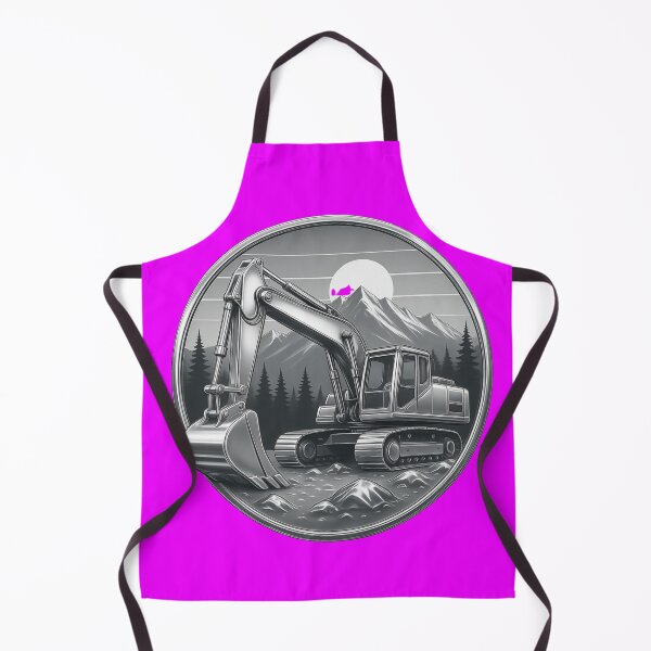 Item preview, Silver Excavator Mountain Landscape Emblem designed and sold by kakmi-art.