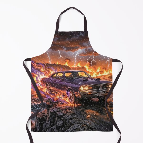 Item preview, Purple Muscle Car Inferno – Epic Lightning Storm Apocalypse designed and sold by Pioneer Spirit Market.