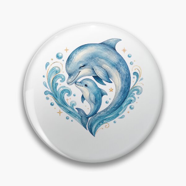 Item preview, Heart Shaped Mother Baby Dolphin designed and sold by Passionread.