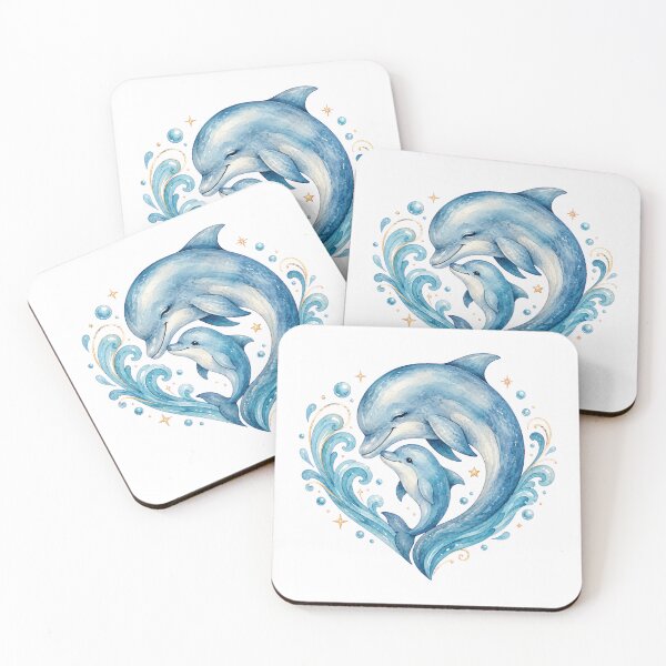 Item preview, Heart Shaped Mother Baby Dolphin designed and sold by Passionread.