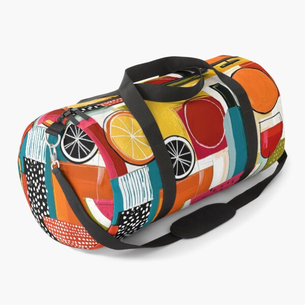 Item preview, Fruit and Wine in Geometric Harmony - Vibrant Still Life with Bold Contemporary Color designed and sold by OlfactoART Studio.