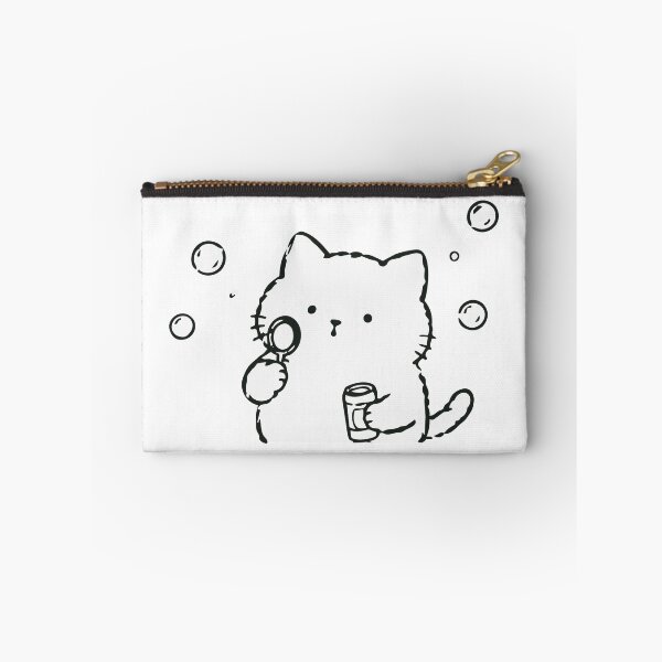 Item preview, シャボン玉 Bubble Cat — Kawaii Japanese Cat Illustration Blowing Bubbles designed and sold by medicalkinoko.