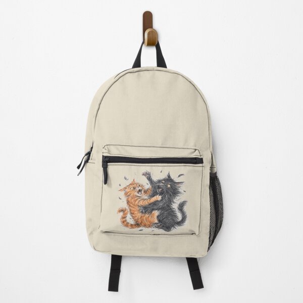 Item preview, Chaotic Cat Fight Sketch Art Funny Orange Black Cats designed and sold by POD DYNASTY | Original Print On Demand T-Shirt Graphics.